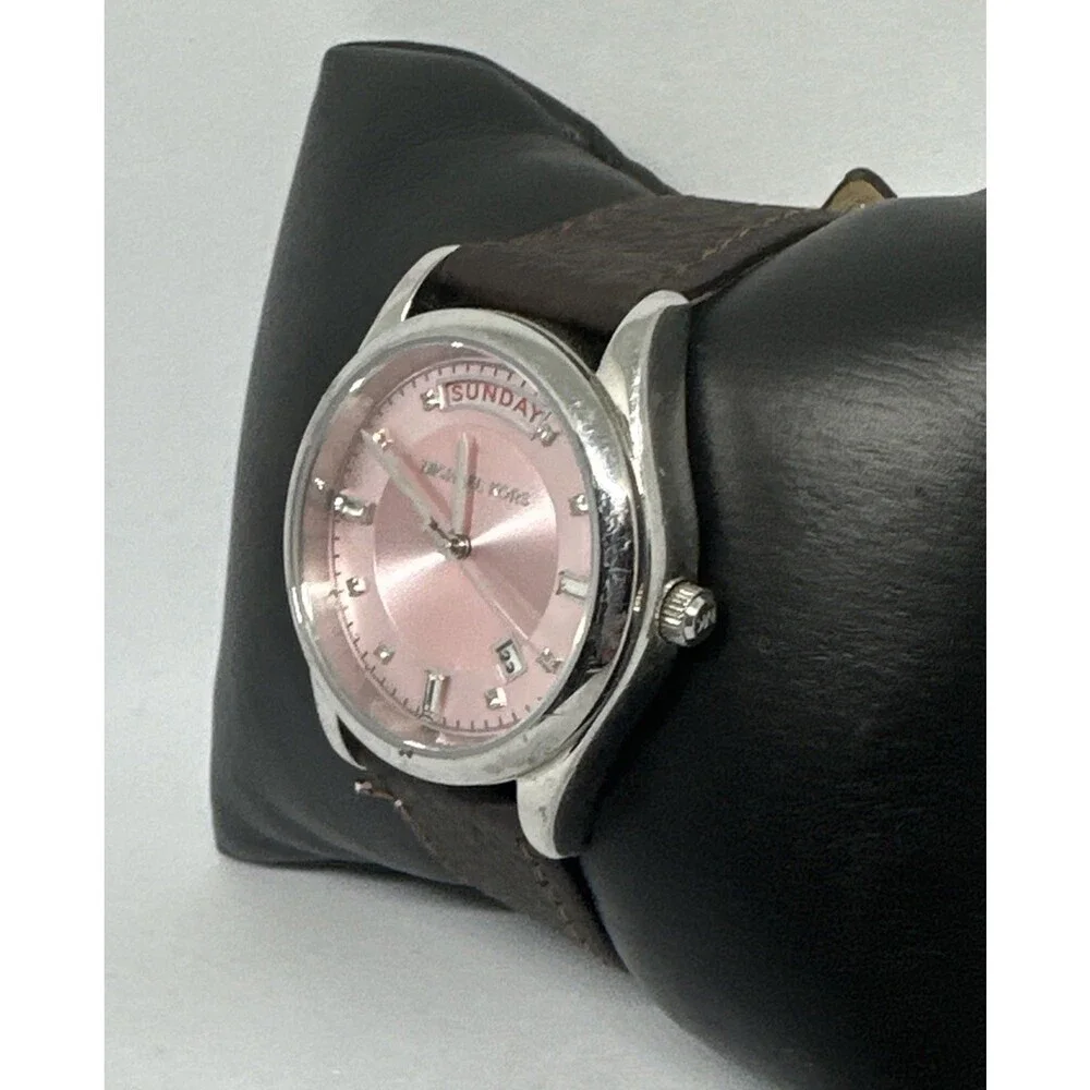 Michael Kors Colette MK6069 Womens Brown Leather Analog Dial Quartz Watch HME595
